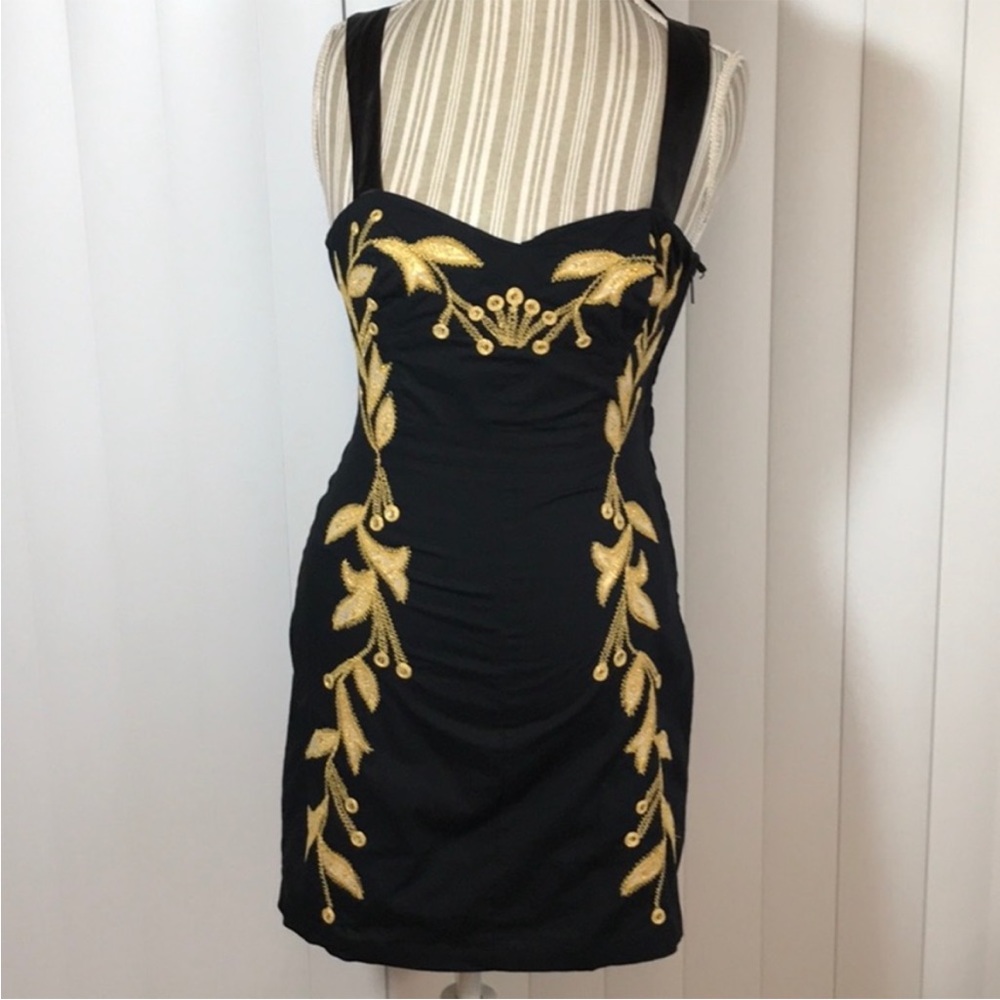 Free people  leaf motif mini dress